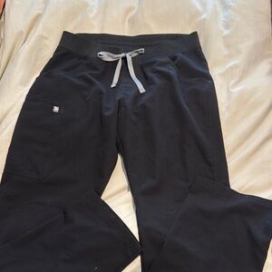 Figs Black Straight Leg Pants Kade Cargo Pant